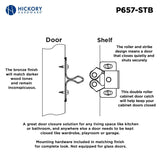 Door Catch 15/16 Inch Center to Center in Statuary Bronze - Hickory Hardware - BUILDMYPLACE