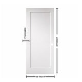 Ivanees 1-Panel Hollow Core Molded Shaker Door Slab - Madison 80 Inch Height