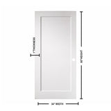 Ivanees 1-Panel Hollow Core Molded Shaker Door Slab - Madison 80 Inch Height