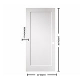Ivanees 1-Panel Hollow Core Molded Shaker Door Slab - Madison 80 Inch Height