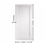 Ivanees 1-Panel Hollow Core Molded Shaker Door Slab - Madison 80 Inch Height
