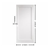 Ivanees 1-Panel Hollow Core Molded Shaker Door Slab - Madison 80 Inch Height