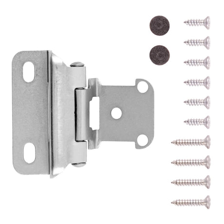 Door Hinge Semi - Concealed 1/2 Inch Overlay Face Frame Part Wrap Self - Close (2 Hinges/Per Pack) - Hickory Hardware - BUILDMYPLACE