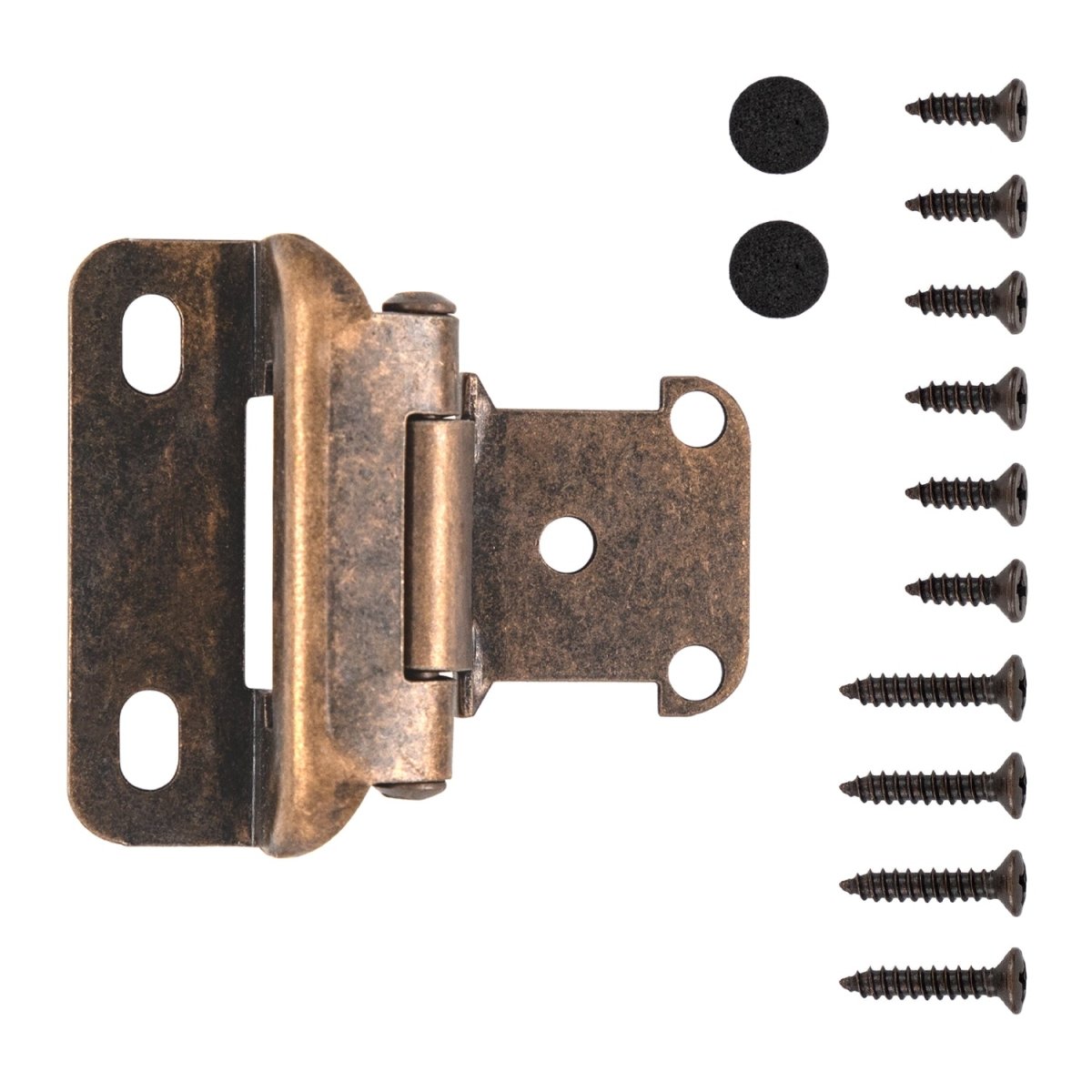 Door Hinge Semi - Concealed 1/2 Inch Overlay Face Frame Part Wrap Self - Close (2 Hinges/Per Pack) - Hickory Hardware - BUILDMYPLACE