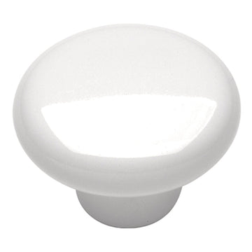 Door Knob 1-1/4 Inch Diameter in White - Tranquility Collection