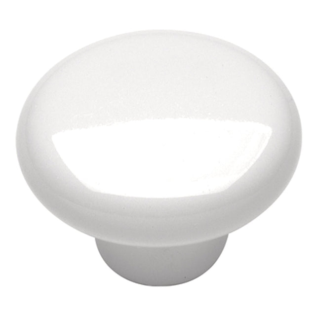 Door Knob 1 - 1/4 Inch Diameter in White - Tranquility Collection - BUILDMYPLACE