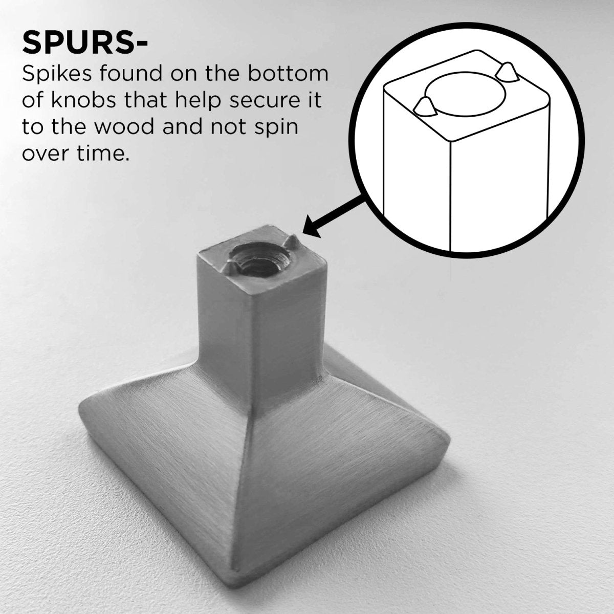 Door Knob 1 - 1/4 Inch Square - Bridges Collection - BUILDMYPLACE