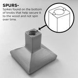 Door Knob 1 - 1/4 Inch Square - Bridges Collection - BUILDMYPLACE