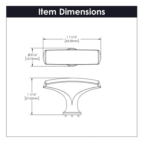 Door Knob 1 - 3/4 Inch x 1/2 Inch - Greenwich Collection - BUILDMYPLACE