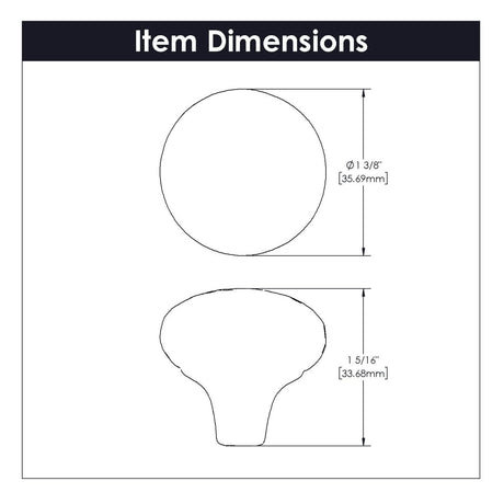 Door Knob 1 - 3/8 Inch Diameter - Mountain Lodge Collection - BUILDMYPLACE