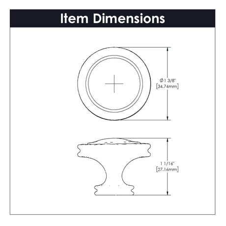 Door Knob 1 - 3/8 Inch Diameter - Mountain Lodge Collection - BUILDMYPLACE