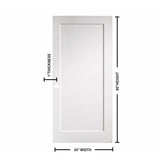 Ivanees 1-Panel Hollow Core Molded Shaker Door Slab - Madison 80 Inch Height