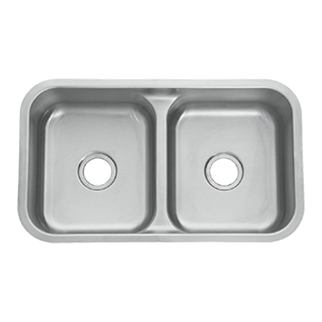 Double Bowl Kitchen Sink - Undermount Sink - 32 - 1/4" x 18 - 3/4" x 9" - BUILDMYPLACE