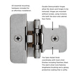 Double Demountable Hinge Collection Hinge Double Demountable 1/4 Inch Overlay (2 Hinges/Per Pack) - Hickory Hardware - BUILDMYPLACE