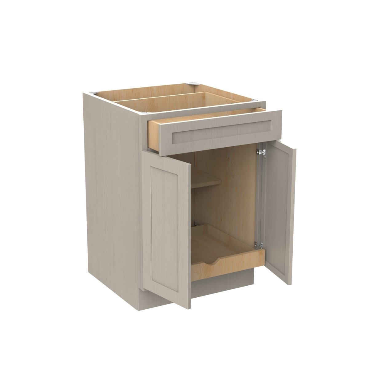 Double Door Base Cabinet | Elegant Stone| 24W x 34.5H x 24D - BUILDMYPLACE