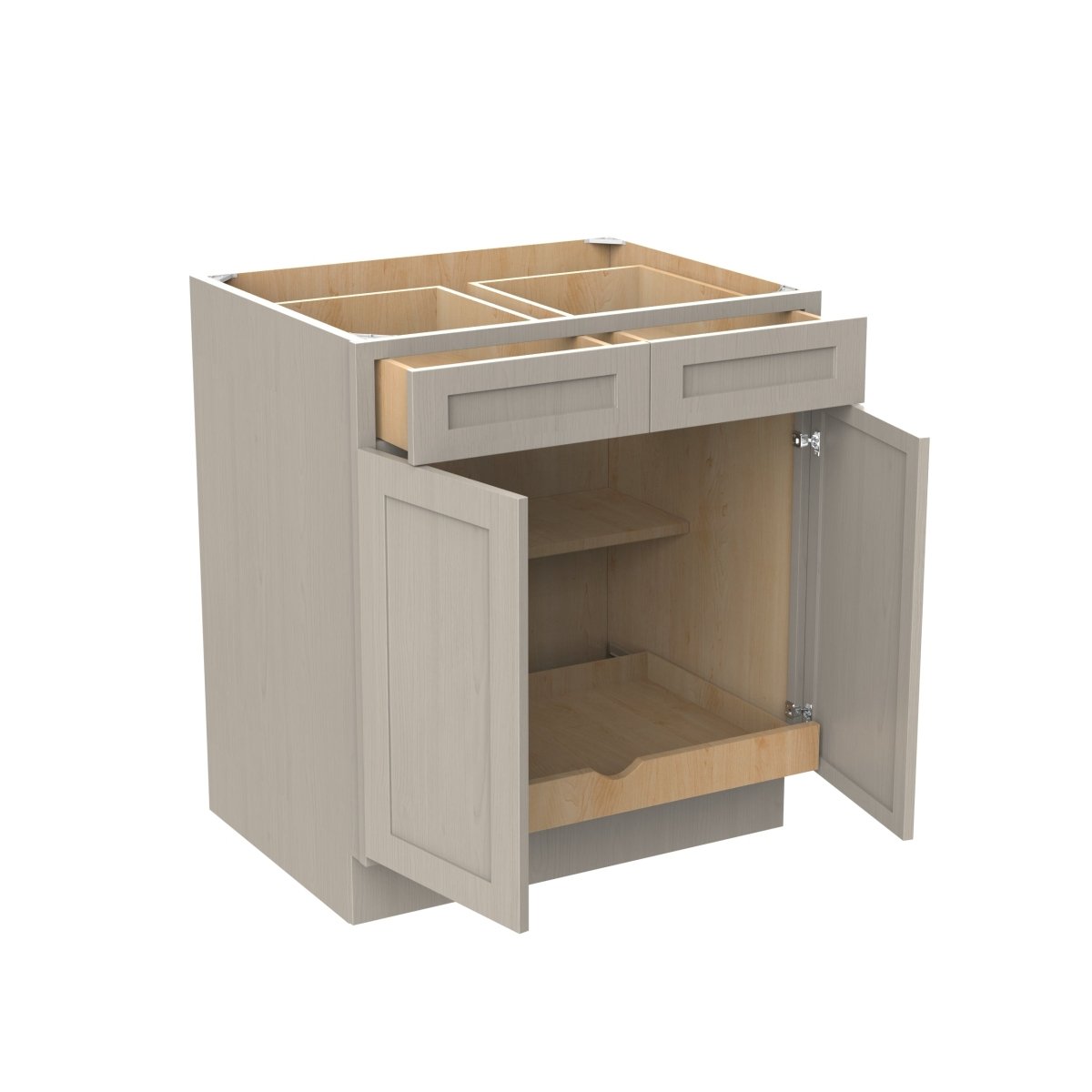 Double Door Base Cabinet | Elegant Stone|30W x 34.5H x 24D - BUILDMYPLACE