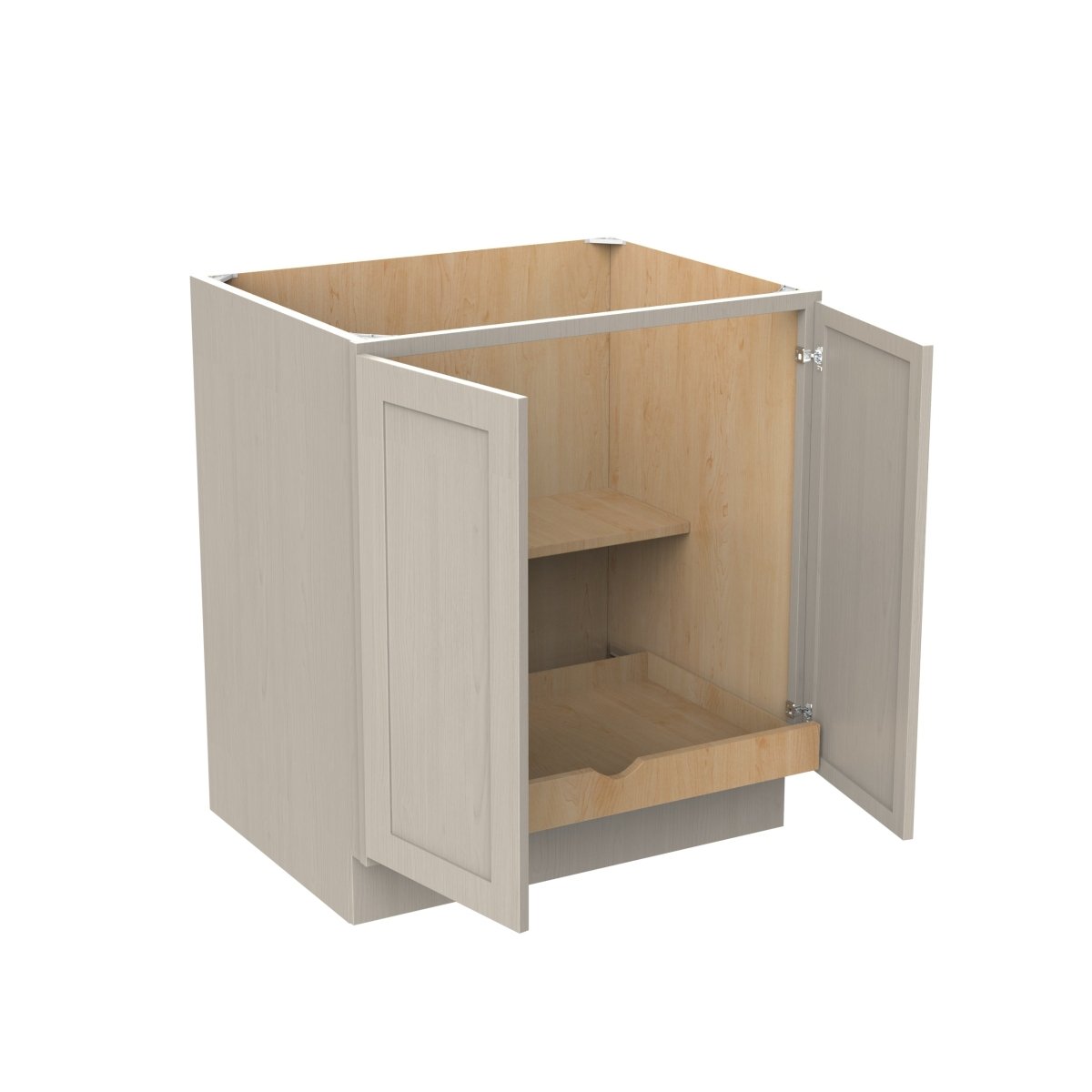 Double Door Base Cabinet | Elegant Stone|30W x 34.5H x 24D - BUILDMYPLACE