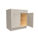 Double Door Base Cabinet | Elegant Stone|33W x 34.5H x 24D - BUILDMYPLACE