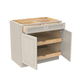 Double Door Base Cabinet | Elegant Stone|36W x 34.5H x 24D - BUILDMYPLACE