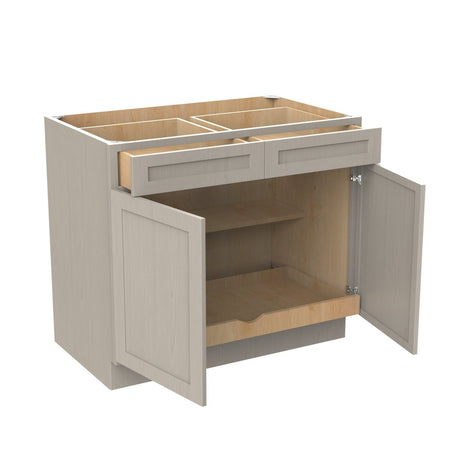 Double Door Base Cabinet | Elegant Stone|39W x 34.5H x 24D - BUILDMYPLACE