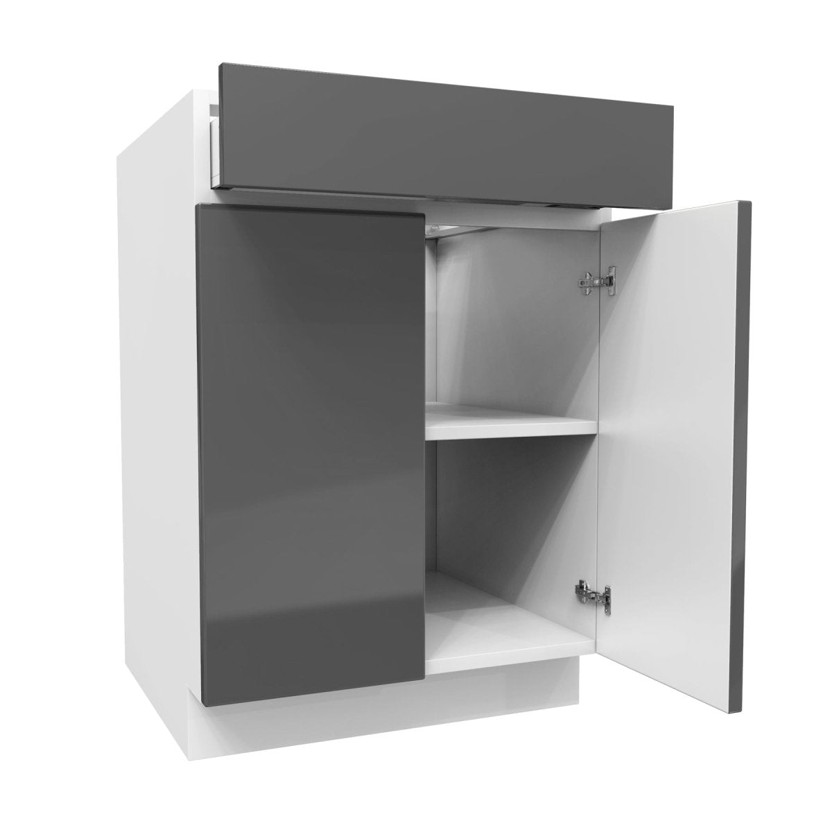 Double Door Base Cabinet | Milano Slate | 24W x 34.5H x 24D - BUILDMYPLACE