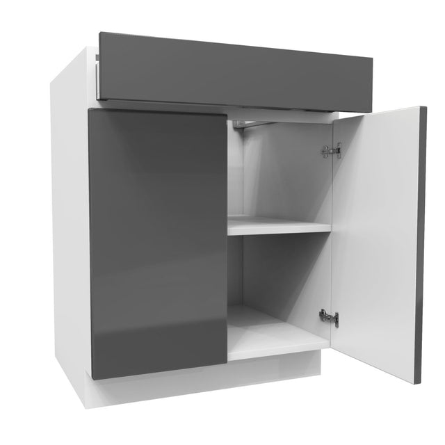 Double Door Base Cabinet | Milano Slate | 27W x 34.5H x 24D - BUILDMYPLACE