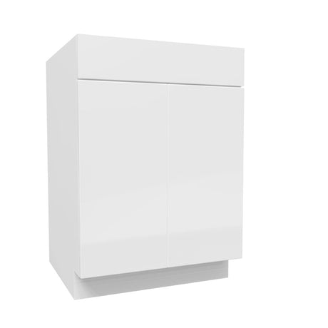 Double Door Base Cabinet | Milano White | 24W x 34.5H x 24D - BUILDMYPLACE