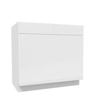 Double Door Base Cabinet | Milano White | 36W x 34.5H x 24D - BUILDMYPLACE