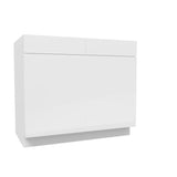 Double Door Base Cabinet | Milano White | 39W x 34.5H x 24D - BUILDMYPLACE