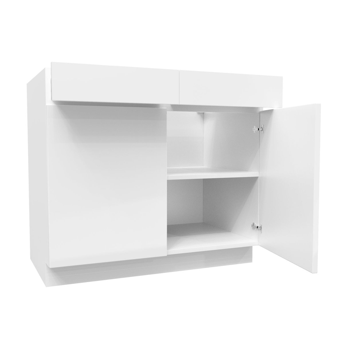 Double Door Base Cabinet | Milano White | 39W x 34.5H x 24D - BUILDMYPLACE