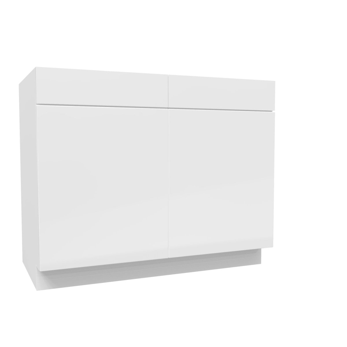 Double Door Base Cabinet | Milano White | 42W x 34.5H x 24D - BUILDMYPLACE