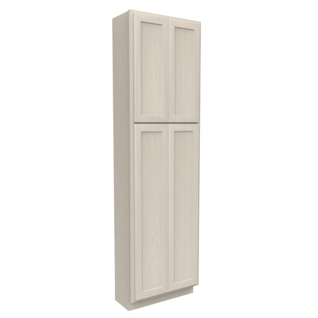 Double Door Utility Cabinet | Elegant Stone|24W x 84H x 12D - BUILDMYPLACE