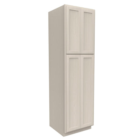 Double Door Utility Cabinet | Elegant Stone|24W x 84H x 24D - BUILDMYPLACE