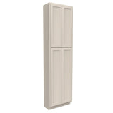 Double Door Utility Cabinet | Elegant Stone|24W x 90H x 12D - BUILDMYPLACE