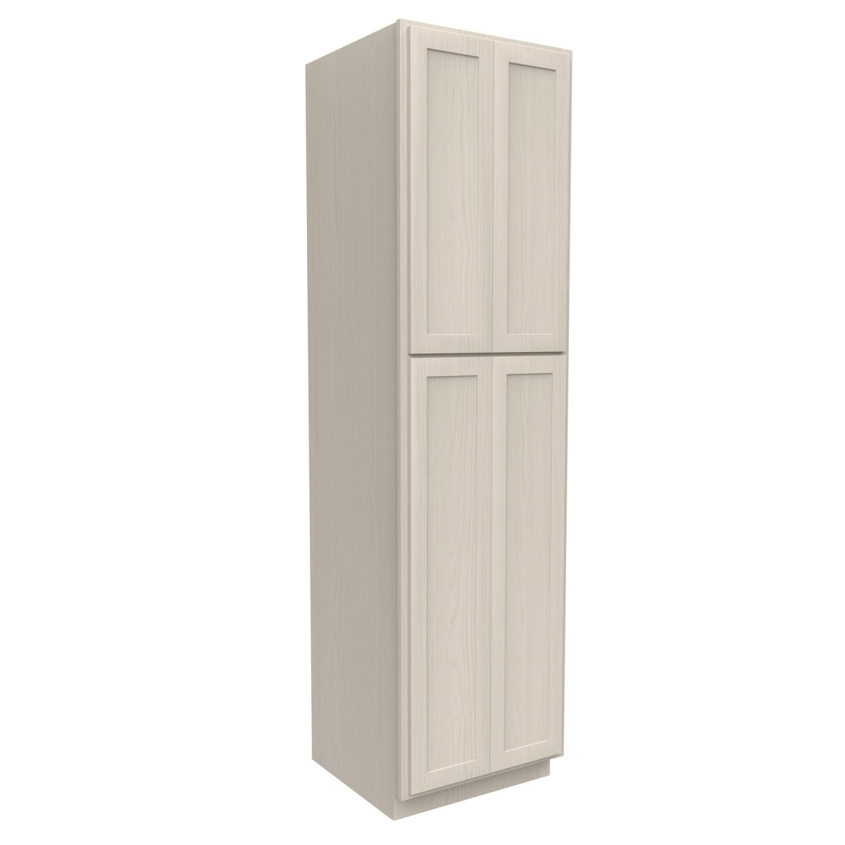 Double Door Utility Cabinet | Elegant Stone|24W x 90H x 24D - BUILDMYPLACE