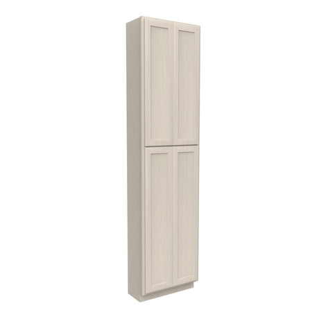 Double Door Utility Cabinet | Elegant Stone|24W x 96H x 12D - BUILDMYPLACE