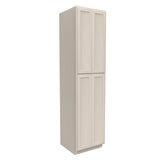 Double Door Utility Cabinet | Elegant Stone|24W x 96H x 24D - BUILDMYPLACE