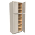 Double Door Utility Cabinet | Elegant Stone|30W x 84H x 24D - BUILDMYPLACE