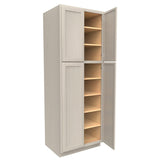 Double Door Utility Cabinet | Elegant Stone|30W x 84H x 24D - BUILDMYPLACE