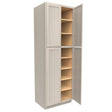 Double Door Utility Cabinet |Elegant Stone|30W x 90H x 24D - BUILDMYPLACE