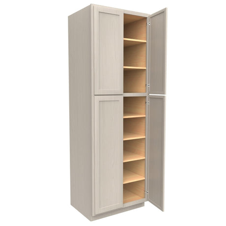 Double Door Utility Cabinet |Elegant Stone|30W x 90H x 24D - BUILDMYPLACE