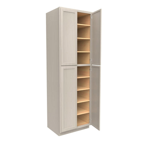 Double Door Utility Cabinet |Elegant Stone|30W x 96H x 24D - BUILDMYPLACE