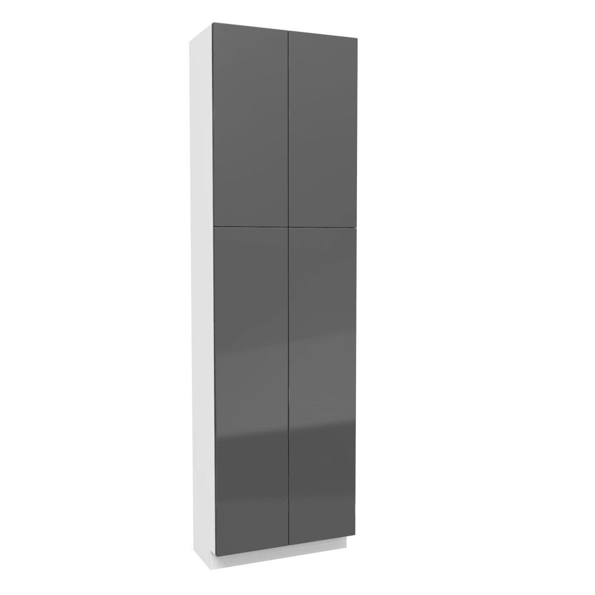 Double Door Utility Cabinet | Milano Slate | 24W x 84H x 12D - BUILDMYPLACE