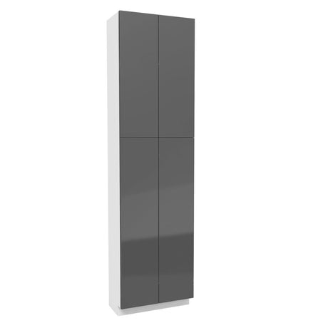 Double Door Utility Cabinet | Milano Slate | 24W x 90H x 12D - BUILDMYPLACE