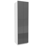 Double Door Utility Cabinet | Milano Slate | 24W x 90H x 24D - BUILDMYPLACE