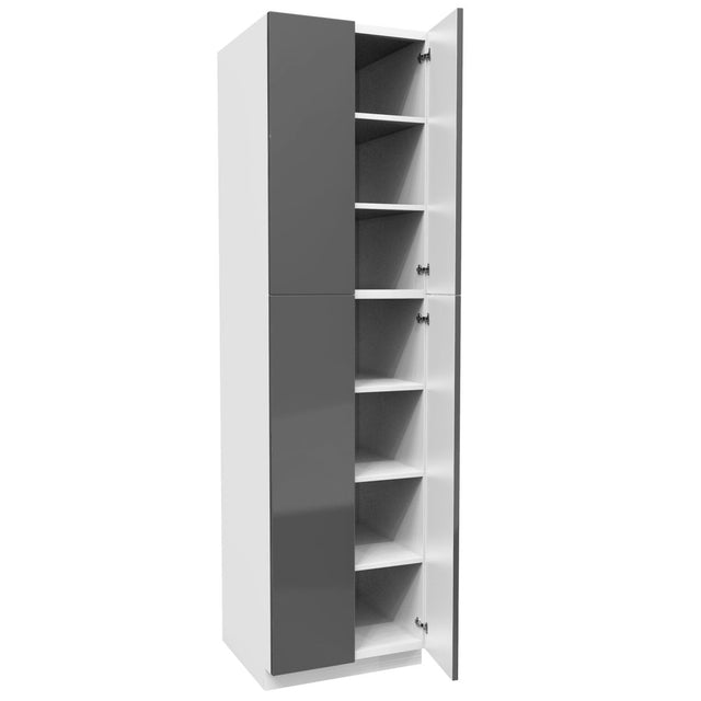 Double Door Utility Cabinet | Milano Slate | 24W x 90H x 24D - BUILDMYPLACE