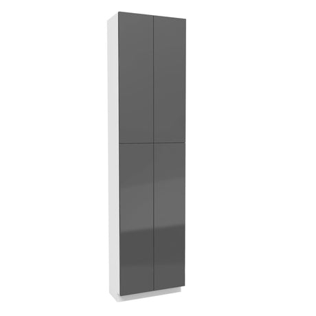 Double Door Utility Cabinet | Milano Slate | 24W x 96H x 12D - BUILDMYPLACE