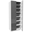 Double Door Utility Cabinet | Milano Slate | 30W x 84H x 24D - BUILDMYPLACE