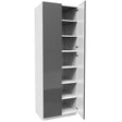 Double Door Utility Cabinet | Milano Slate | 30W x 90H x 24D - BUILDMYPLACE