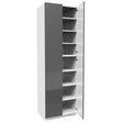 Double Door Utility Cabinet | Milano Slate | 30W x 96H x 24D - BUILDMYPLACE